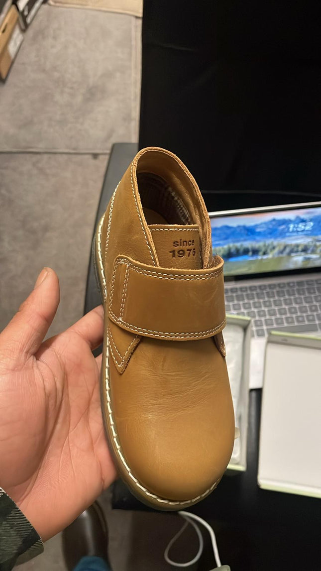 Primigi Rusty Vitello Boat Leather Shoe - Beige