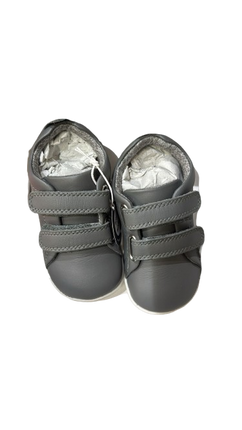 Bobux Grass Court Step-Up Leather Trainers - Smoke