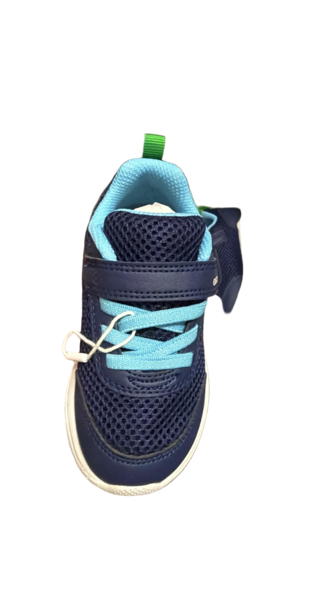 Geox Boys' Sprintype Mesh Geobuck Kids Shoes -Navy/Lt Green