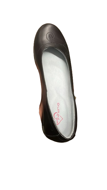 Rhino Girls’ Elodie Leather Kids Shoes - Black