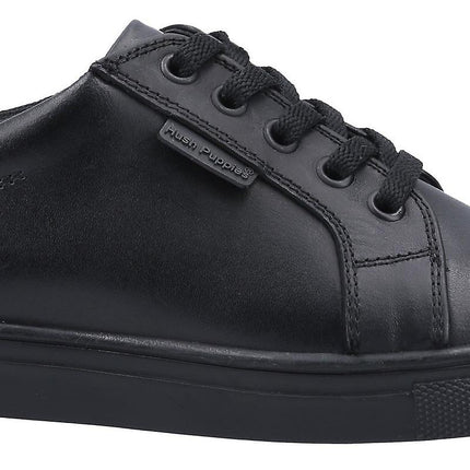 Hush Puppies Boy's Sam Senior School Shoe - Black