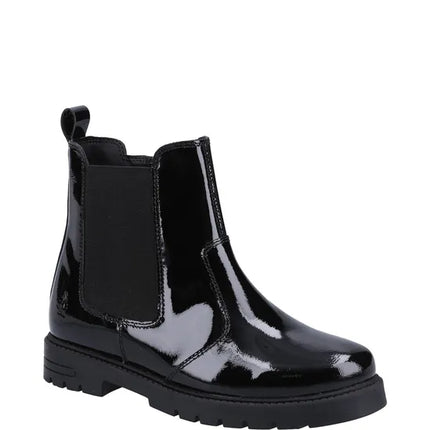 Hush Puppies Girl's Laura Patent SNR Chelsea shoe - Black
