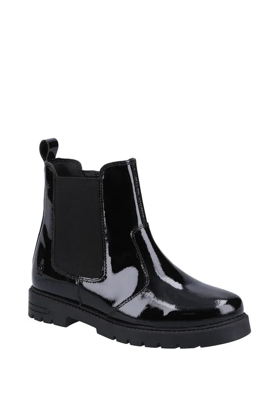 Hush Puppies Girl's Laura Patent SNR Chelsea shoe - Black