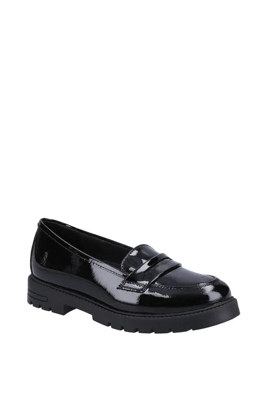 Hush Puppies Girl's Hazel Patent SNR Shoe - Black