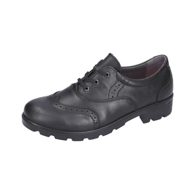 Ricosta Lucy Shwarz Derby Leather Shoes - Black