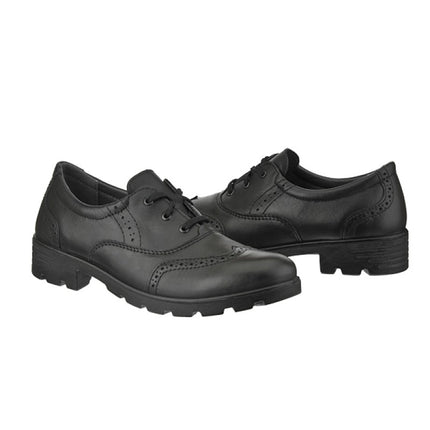 Ricosta Lucy Shwarz Derby Leather Shoes - Black