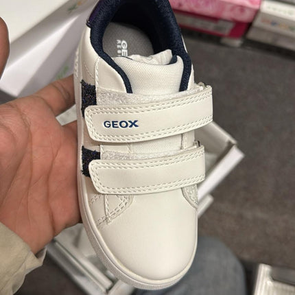 Geox J45LRA Kids Shoes - White/Navy