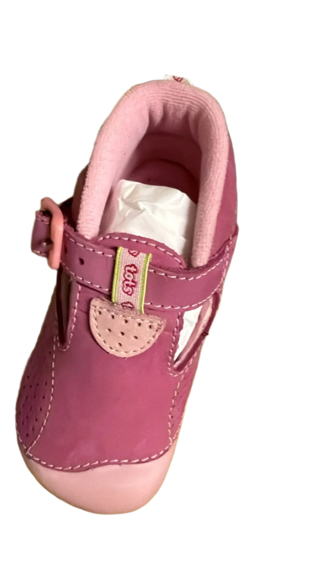 Start-Rite Girls' Tots Jelly Tot Nubuck Leather Kids Shoes - Plum Pink Rose