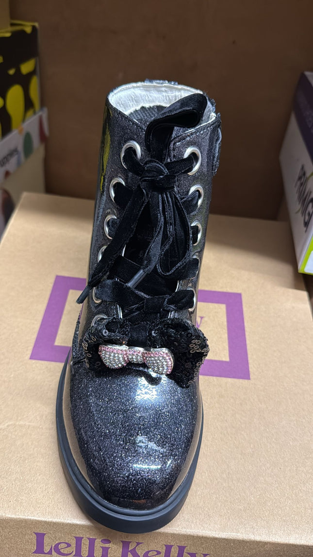 Lelli Kelly Fior Di Fiocco Glitter Shoes – Black