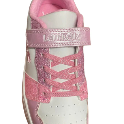 Lelli Kelly Girls' Lacci Elastici Leather Kids Shoes - Rose/White