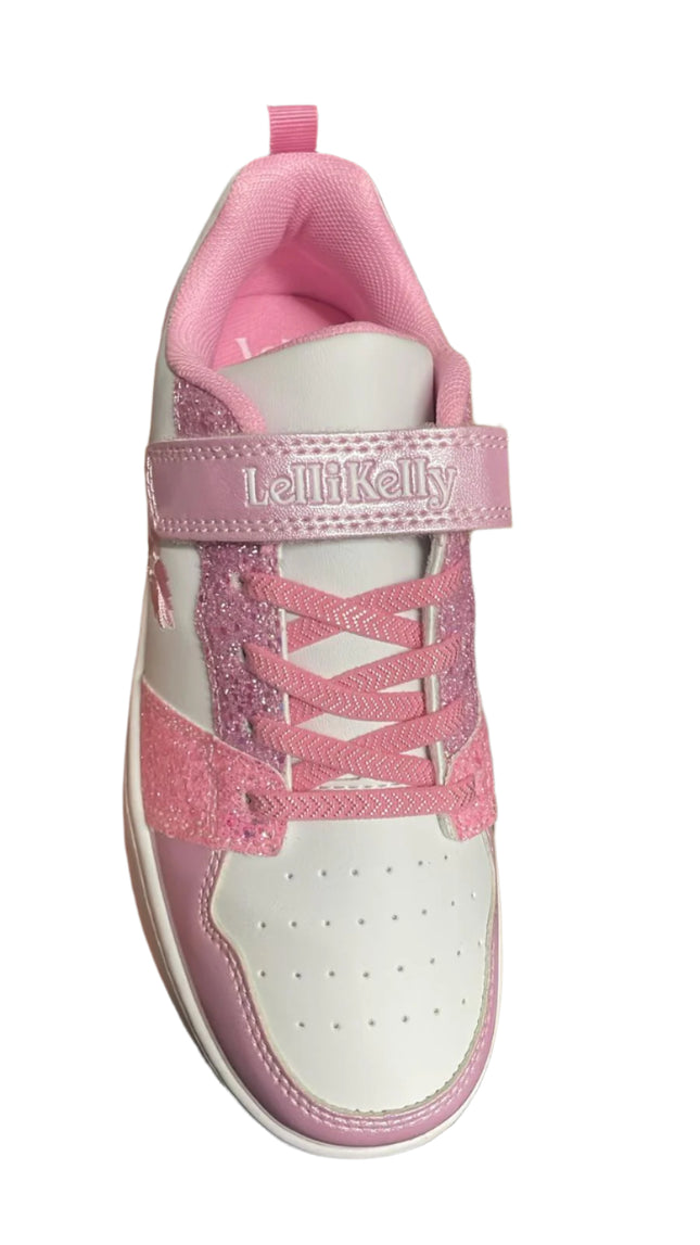 Lelli Kelly Girls' Lacci Elastici Leather Kids Shoes - Rose/White