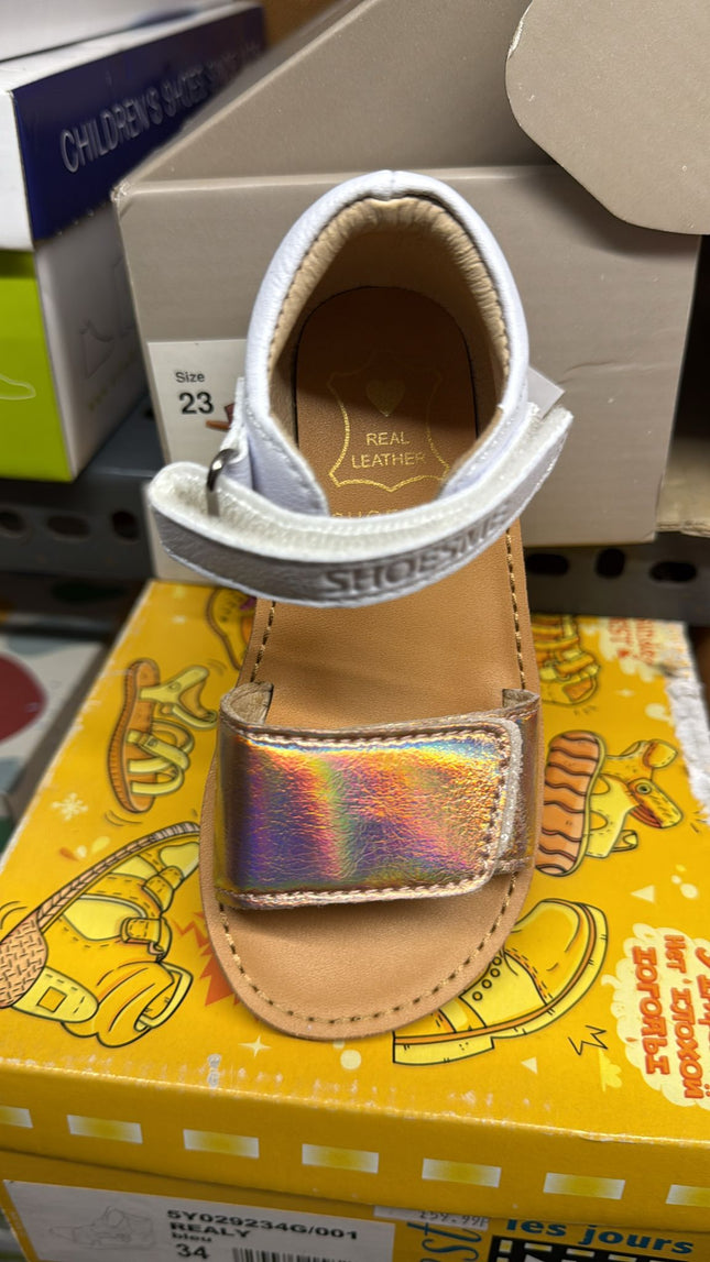 Shoesme Velcro Heart  Kids Sandals - White