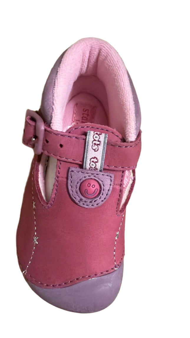 Start-Rite Girls' Candy Tot Leather Kids Shoes - Rose Wine Grape