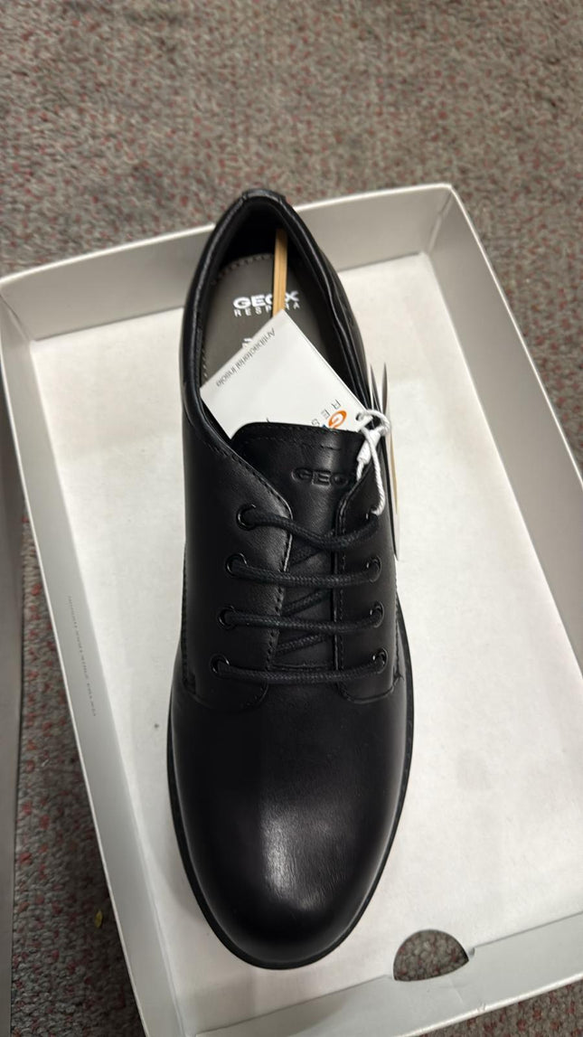 Geox Kids Casey G.C Smooth Leather Shoes – Black