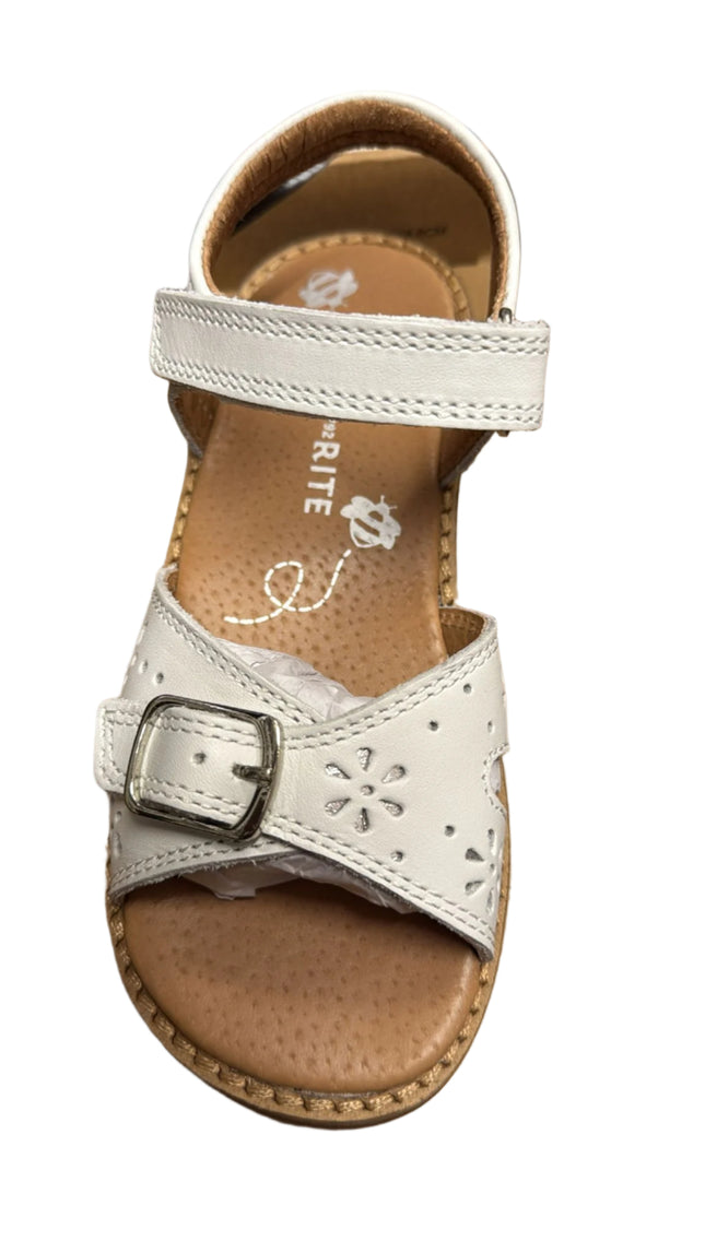 Start-Rite Holiday Girls' Leather Sandals - White