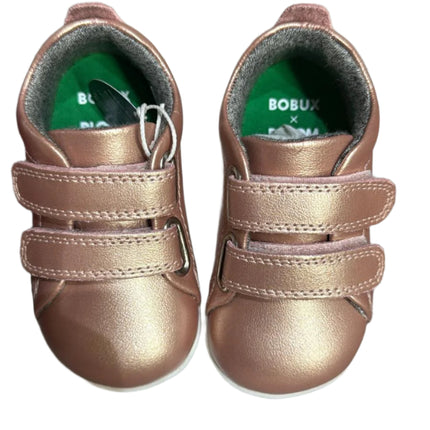 Bobux Step-Up Grass Court BQ Leather Shoes – Rose Gold