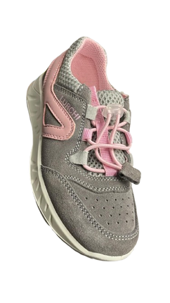 Geox Girls' Trainer J Aril B. A Shoes - Grey/Pink