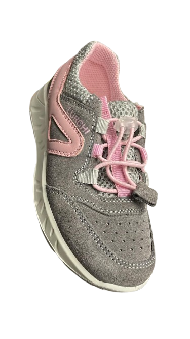 Geox Girls' Trainer J Aril B. A Shoes - Grey/Pink
