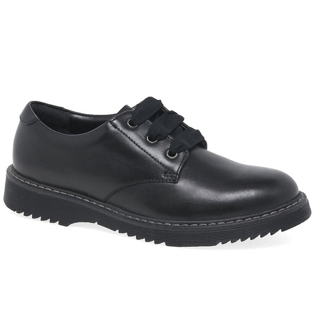 MENS IMPACT SHOES'  BLACK LEATHER SHOE