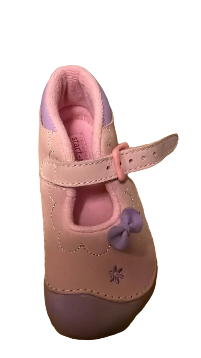 Start-Rite Blossom Tot Nubuck Leather Kids Shoes - Candy Pink