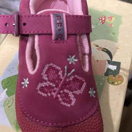 Start Rite Flutter Tot Kids Shoes - Dk Pink Leather