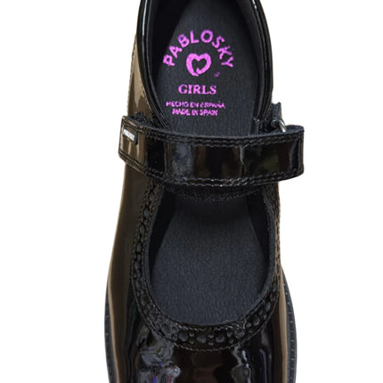 Ricosta Girls' Beth Patent Leather Shoes – Black