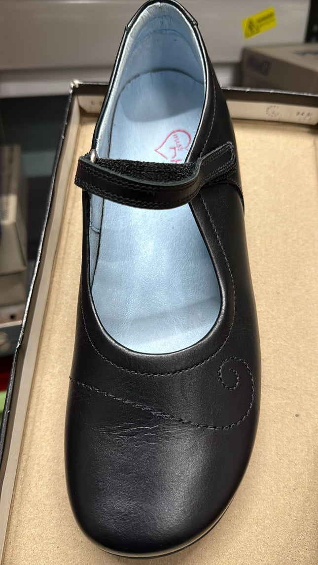 Rhino Elise Kids Leather Shoes - Black