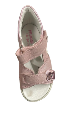 Primigi Suede and Smooth Nappa Iridescent Shoes with Chiffon - Brown