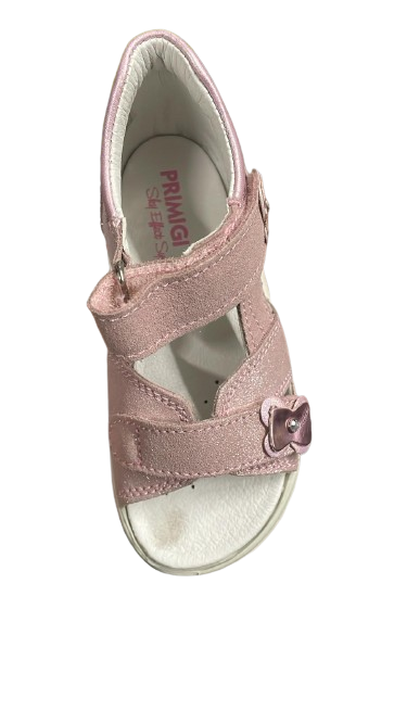 Primigi Suede and Smooth Nappa Iridescent Shoes with Chiffon - Brown