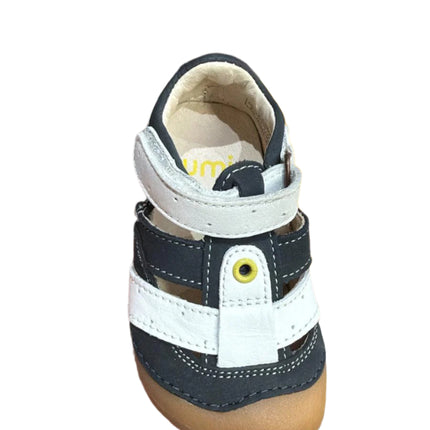 UMI Dimples Leather Baby Shoes – Ocean/Dark Navy