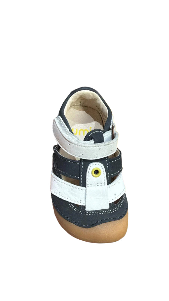 UMI Dimples Leather Baby Shoes – Ocean/Dark Navy