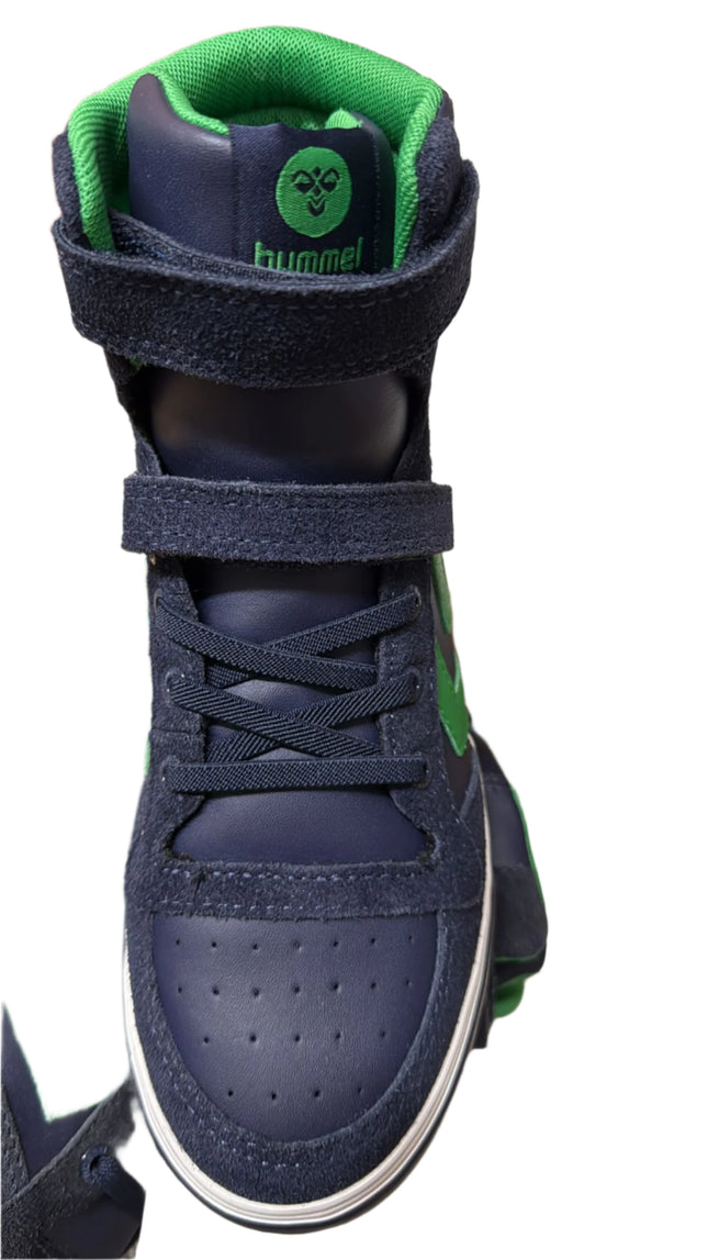 Hummel Slimmer Boys' Stadil High Jr Peacoat Shoes - Navy/Green