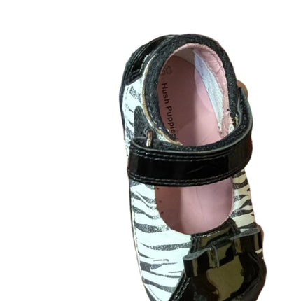 Hush Puppies Kids Party Starter Leather Shoes – Black Multicolour