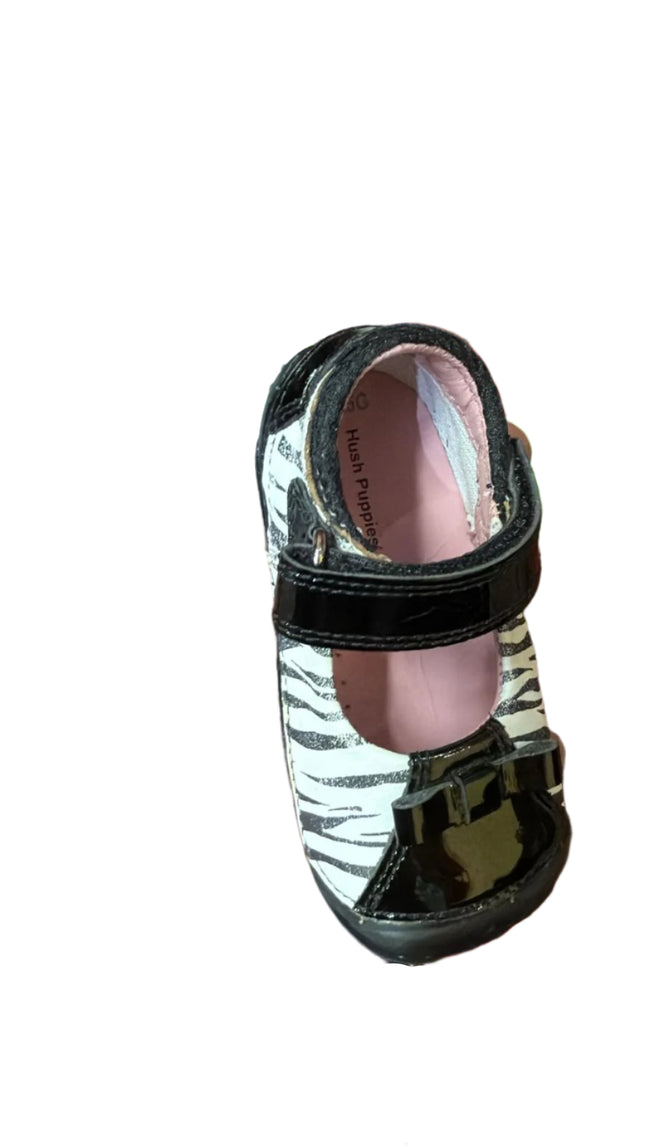 Hush Puppies Kids Party Starter Leather Shoes – Black Multicolour