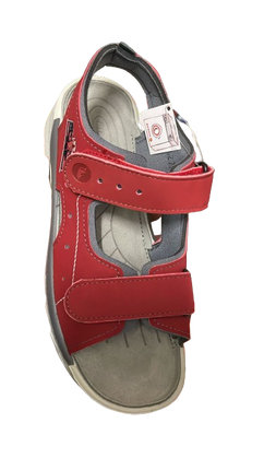 Ricosta Surf Sandals – Medium Red/Grey