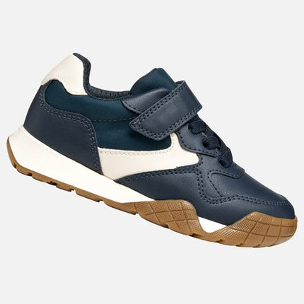 GEOX J RANN E BOY's SNEAKERS NAVY-LT IVORY