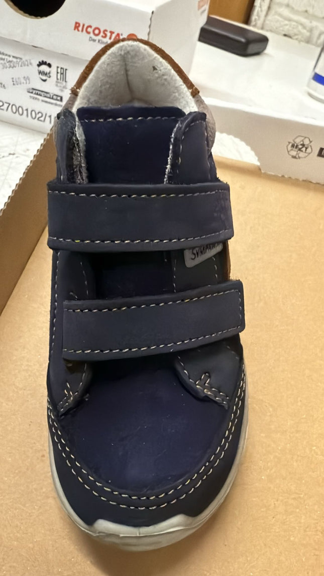 Ricosta Kimi Unisex Leather First Walking Shoes – Navy