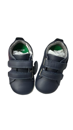 Bobux Grass Court Step-Up Leather Trainers - Navy