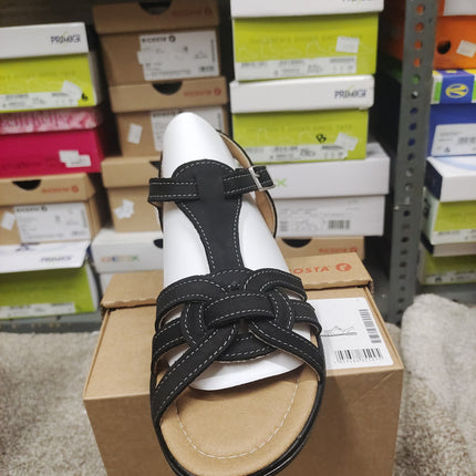 Ricosta Girls' Sandals Nubuck Mittel Fit - Brite Black