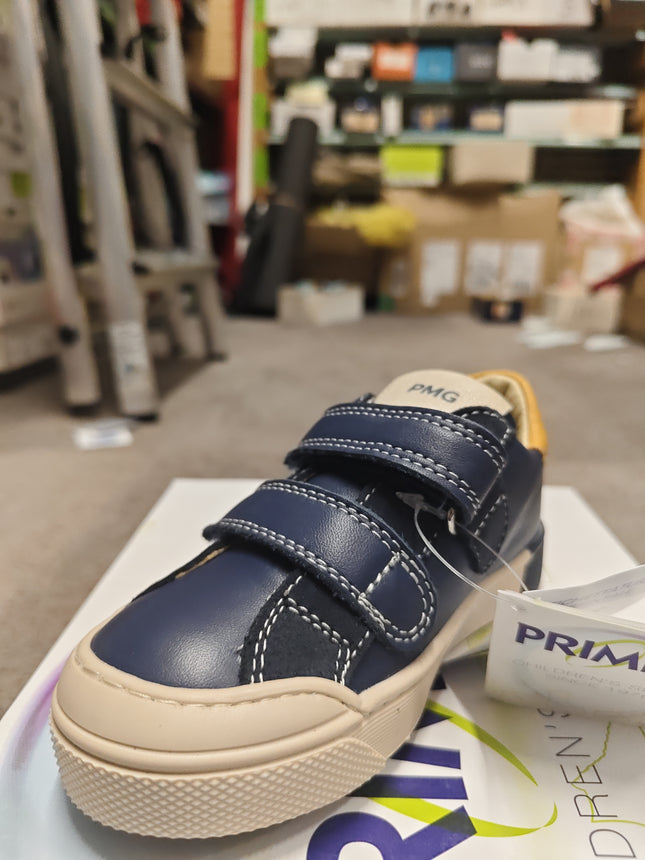 Primigi Boys’ Gen Blue Nappa Soft Oceano Leather Kids Shoes - Blue