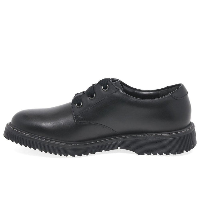 MENS IMPACT SHOES'  BLACK LEATHER SHOE