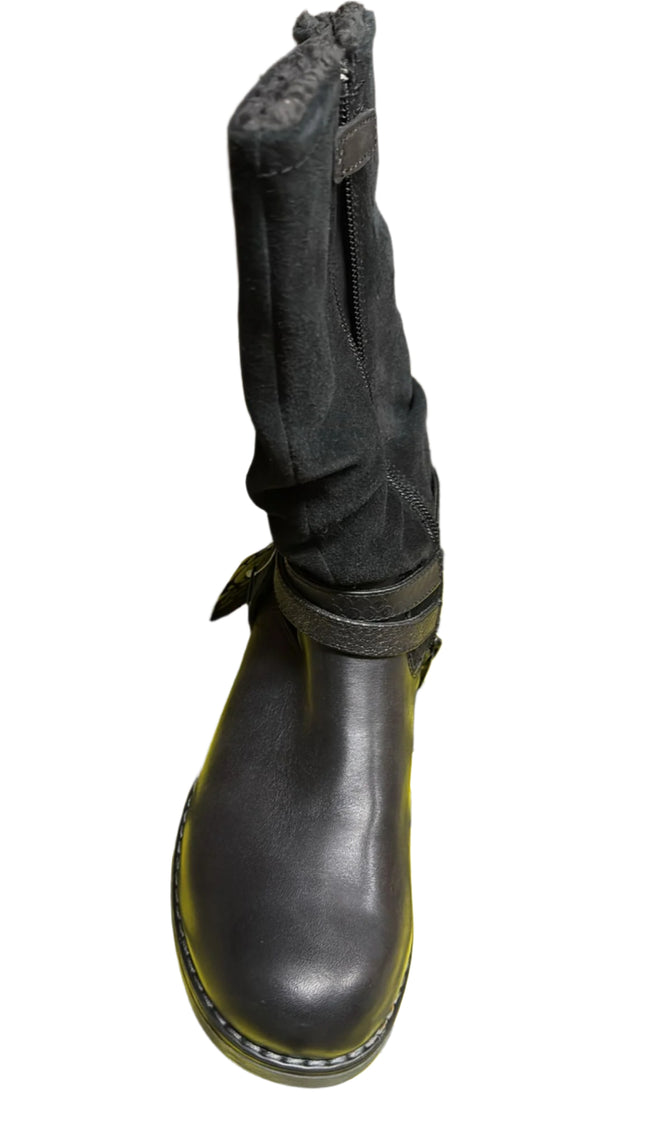 Lurchi Lia-Tex Suede and Nappa Leather Boots – Black