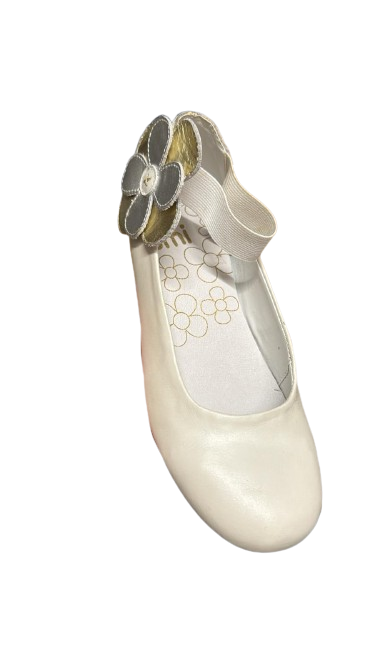 Umi Girls’ Panache Leather Kids Shoes - White