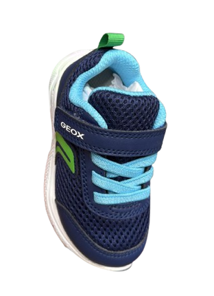 Geox Boys' Trainers B Sprintye Shoes - Navy/Lt Green