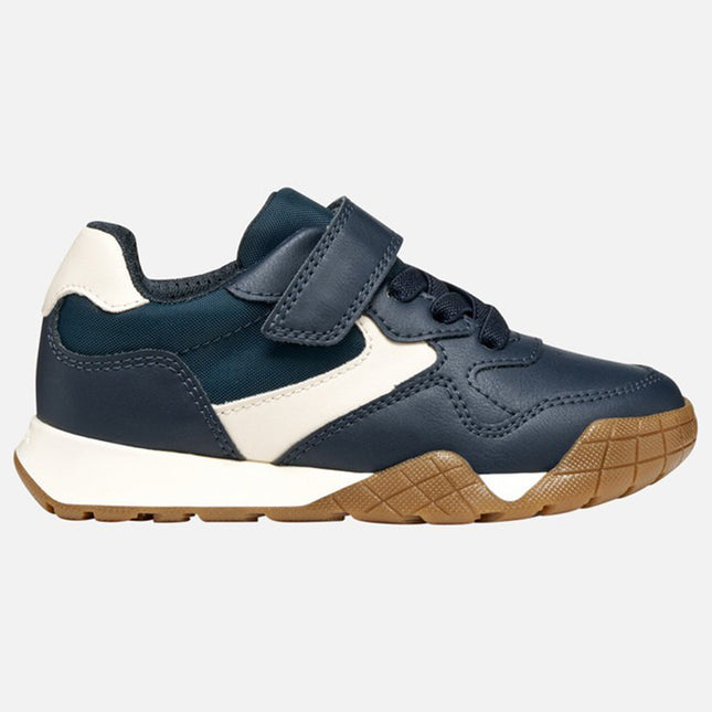 GEOX J RANN E BOY's SNEAKERS NAVY-LT IVORY
