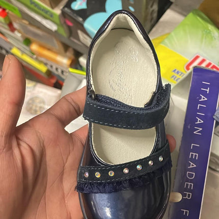 Primigi Girls' Patent and Suede Ballerina Shoes – Blue