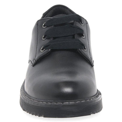 MENS IMPACT SHOES'  BLACK LEATHER SHOE
