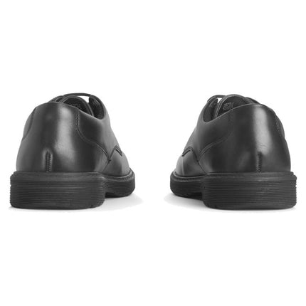 Start-Rite Boys's Glitch Black Leather Shoes L - Black