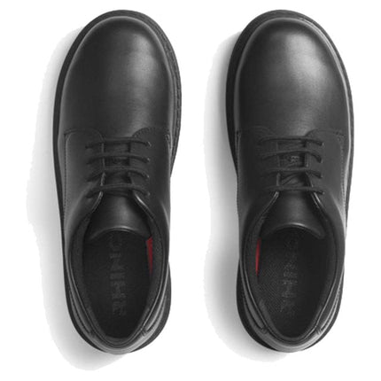 Start-Rite Boys's Glitch Black Leather Shoes L - Black