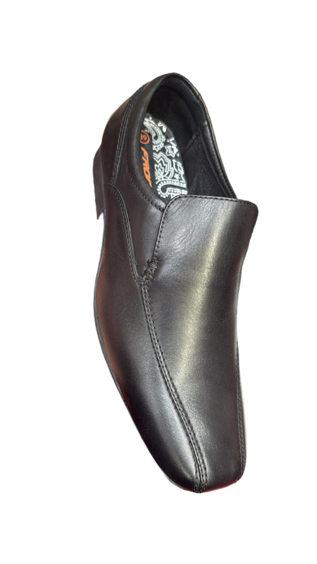 Front Belmont Boys’ Leather School Shoes – Black